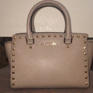 Michael Kors Salma Stud Medium Top Zip Satchel